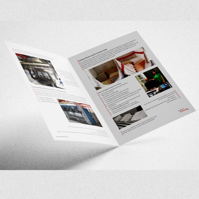 Flyer Innenseiten von Wäscherei Umla