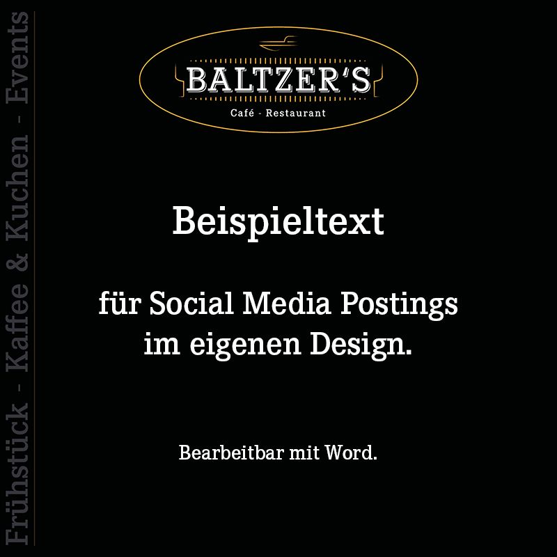 Vorlage für Social Media Postings in quadratischer Form