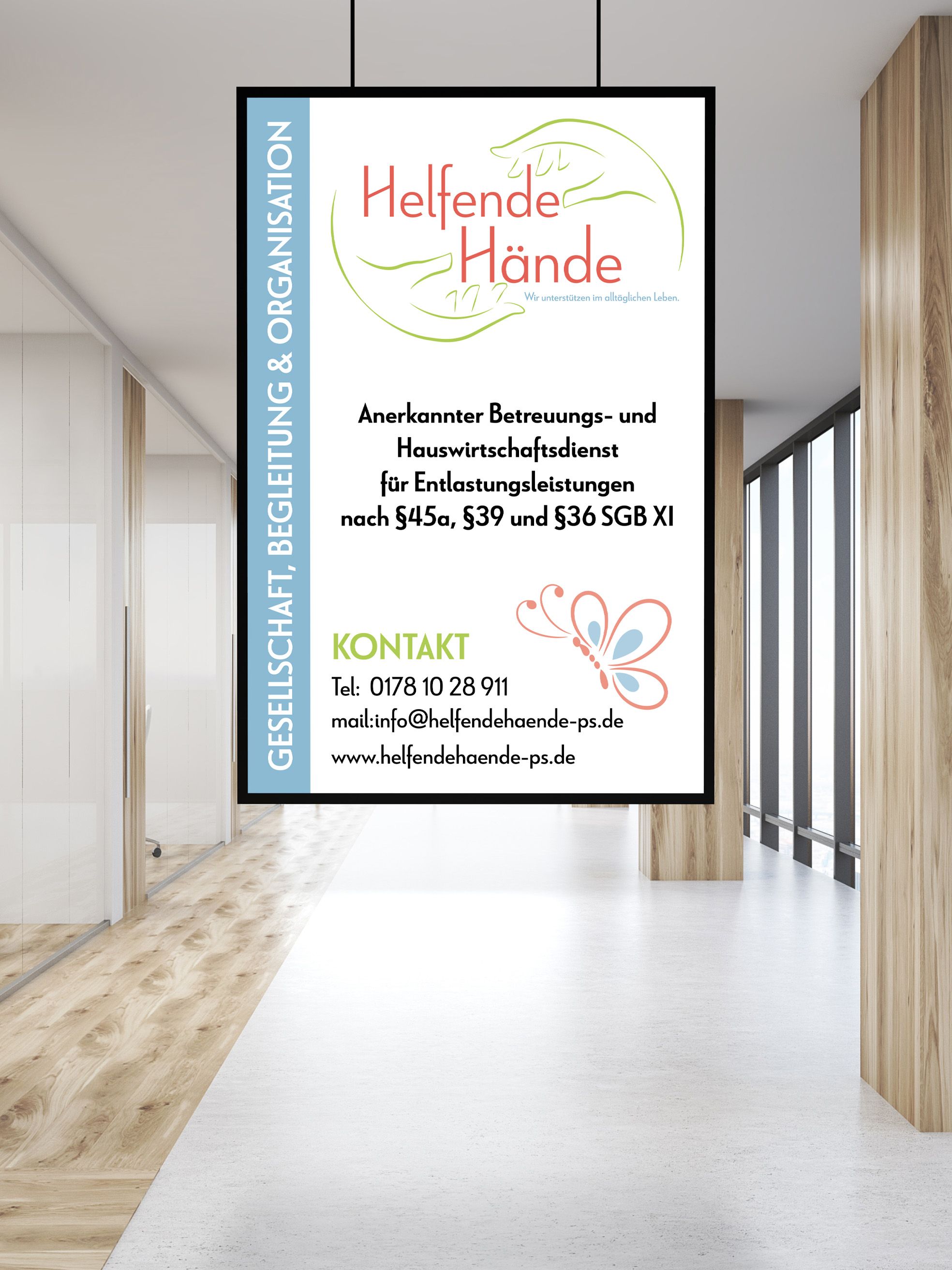 Dekobanner oder Deckenhänger für Innenräume