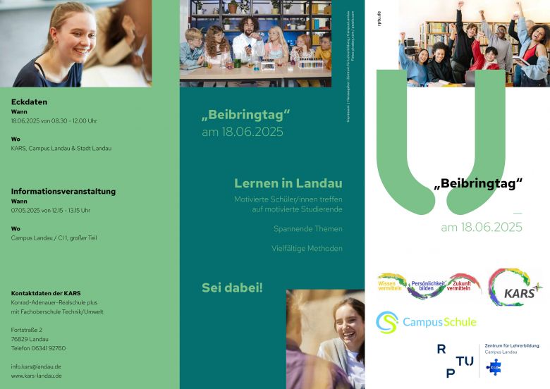 Wickelfalzflyer "Beibringtag" Seite 1