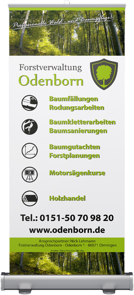 RollUp oder Zip Up der Firma Forstverwaltung Odenborn