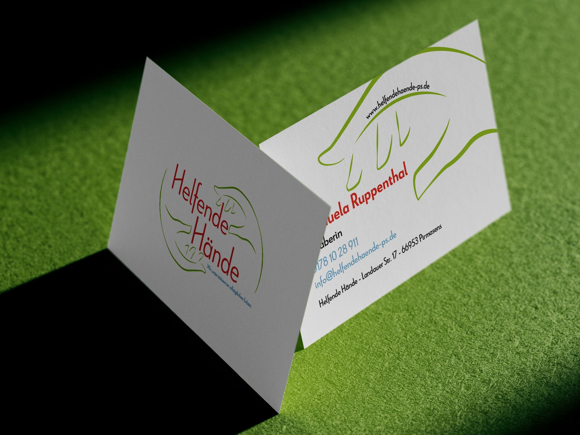 Visitenkarte Helfende Hände